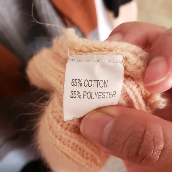 Ecowish Multicolor Colorblock Striped Long Knitted Cardigan Sweater Size L - Picture 5 of 14